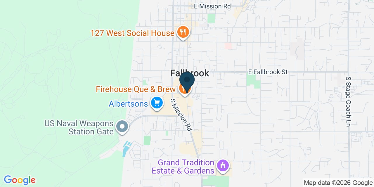 Map showing Fallbrook, San Diego County, CA