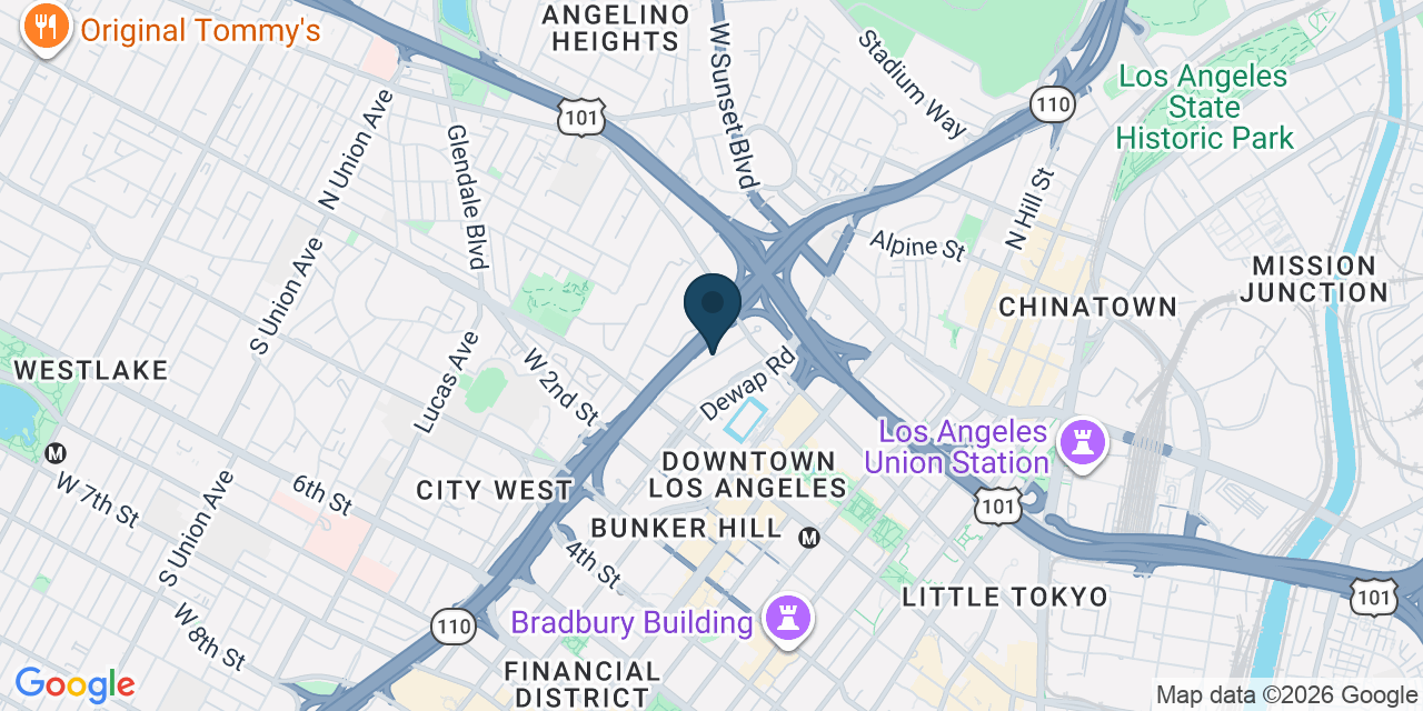 Map showing Los Angeles, Los Angeles County, CA