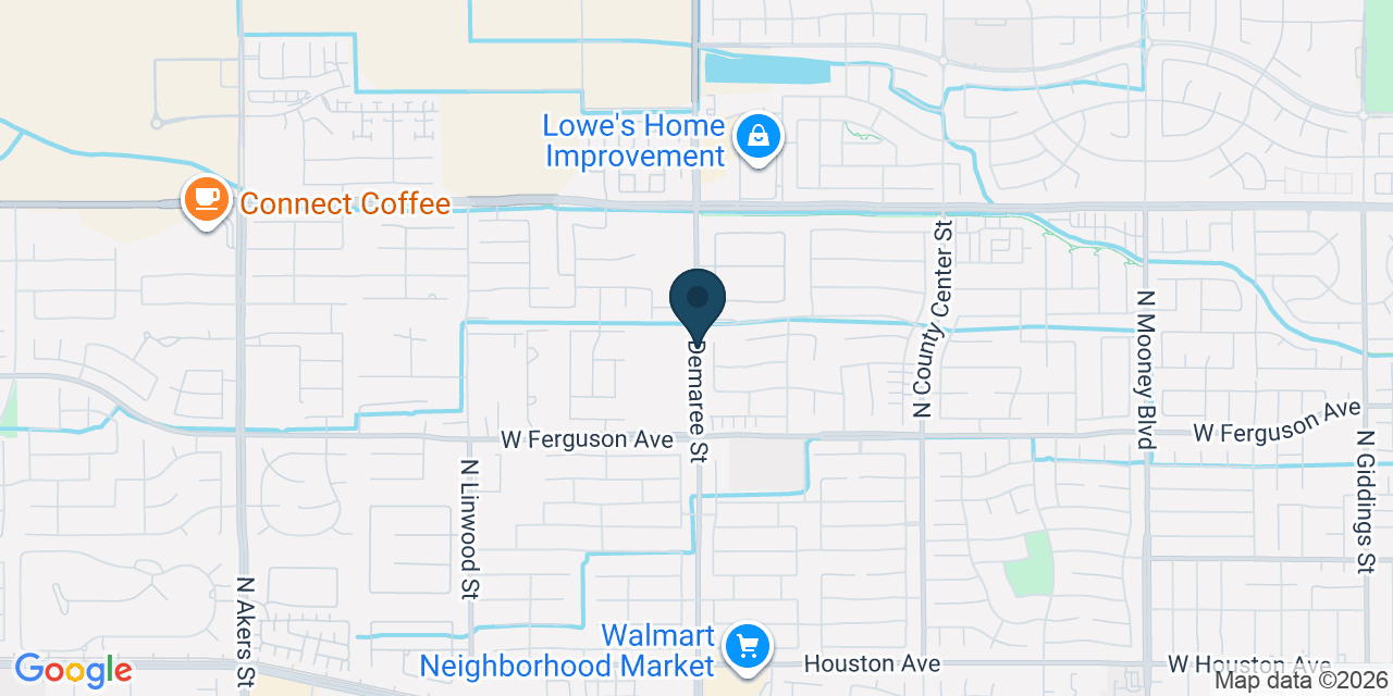 Map showing Tulare County, CA