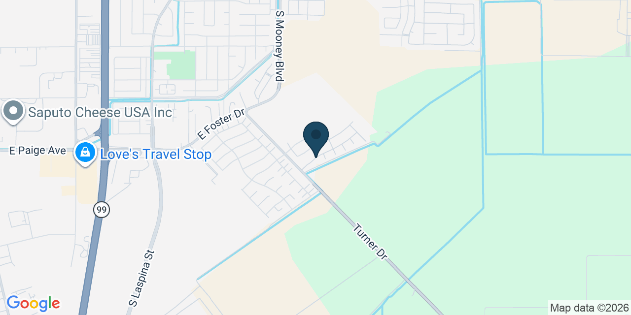Map showing Tulare, Tulare County, CA