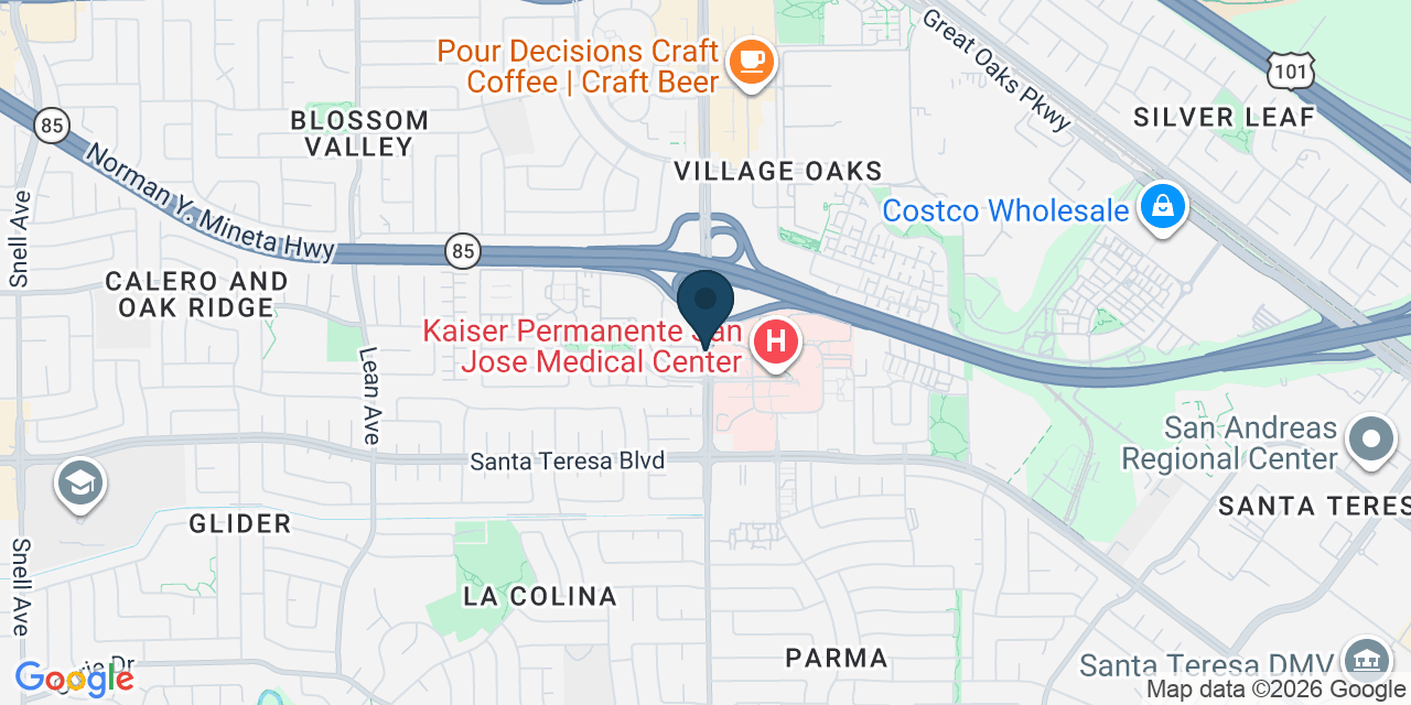 Map showing San Jose, Santa Clara County, CA