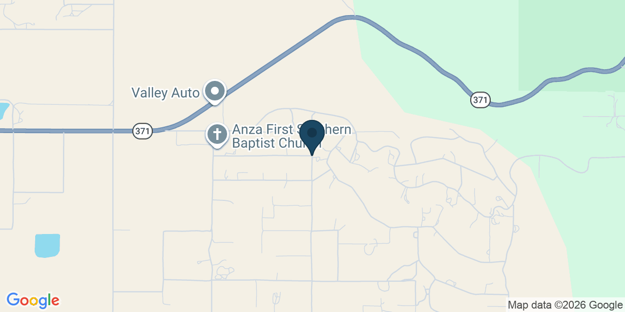 Map showing Anza, Riverside County, CA