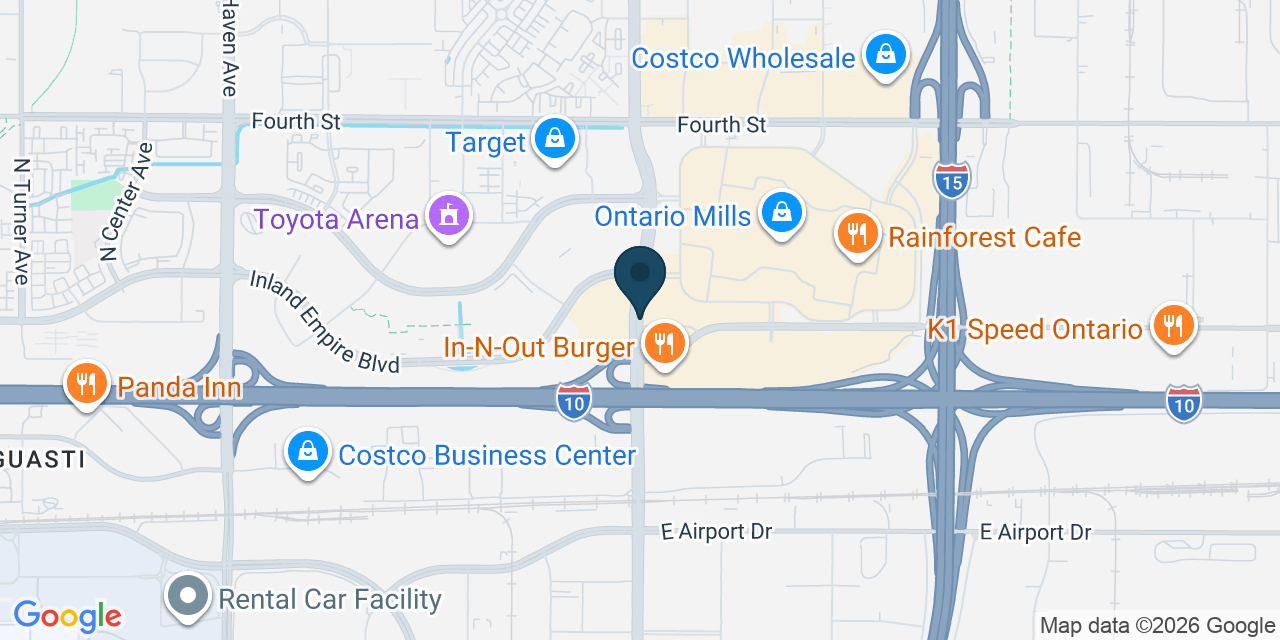 Map showing Ontario, San Bernardino County, CA