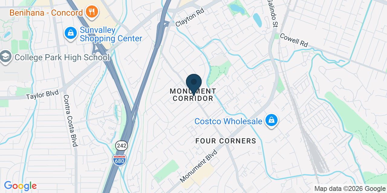 Map showing Concord, Contra Costa County, CA