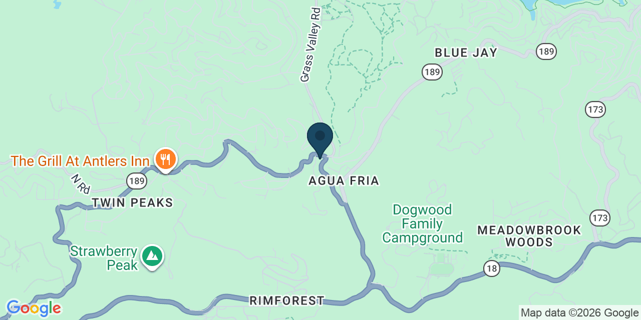 Map showing Lake Arrowhead, San Bernardino County, CA