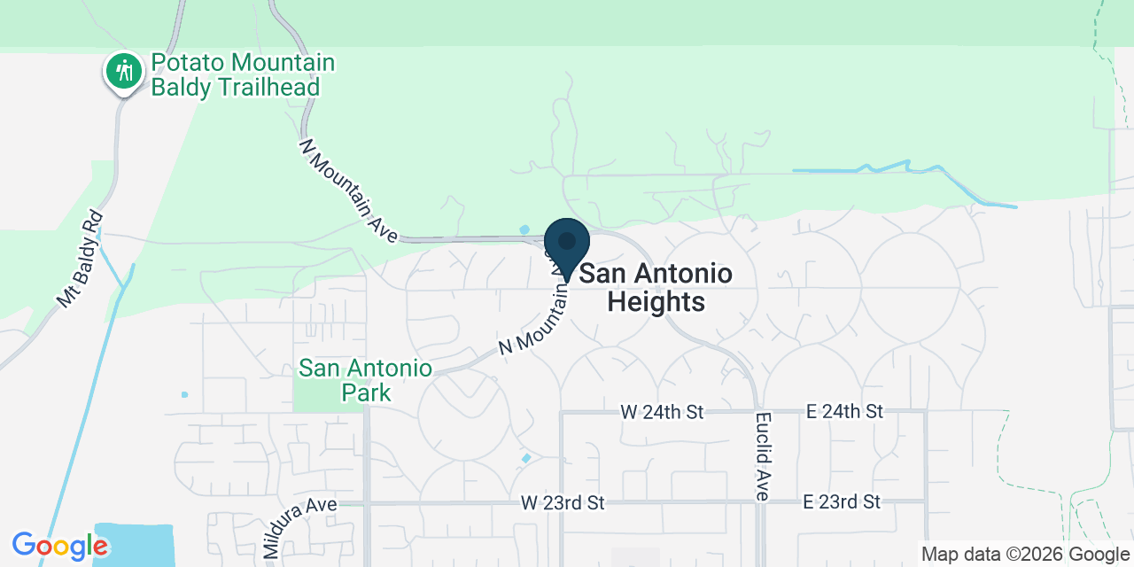 Map showing Upland, San Bernardino County, CA