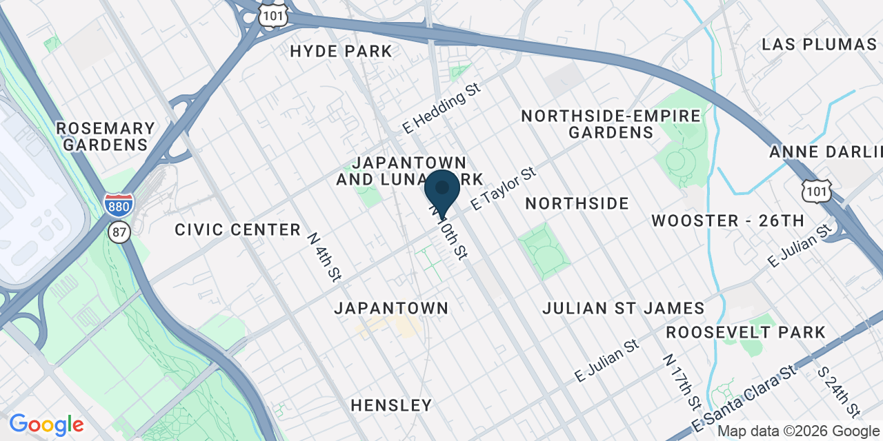 Map showing San Jose, Santa Clara County, CA