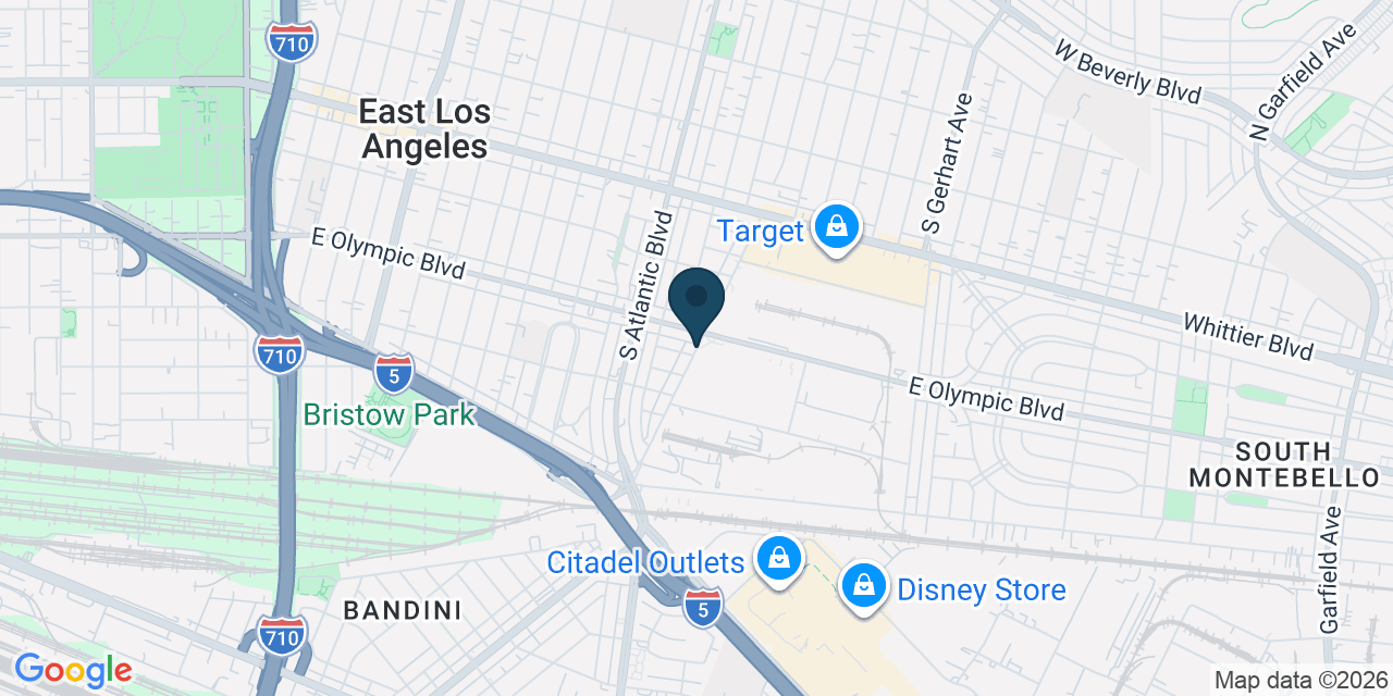 Map showing South Montebello, Los Angeles County, CA
