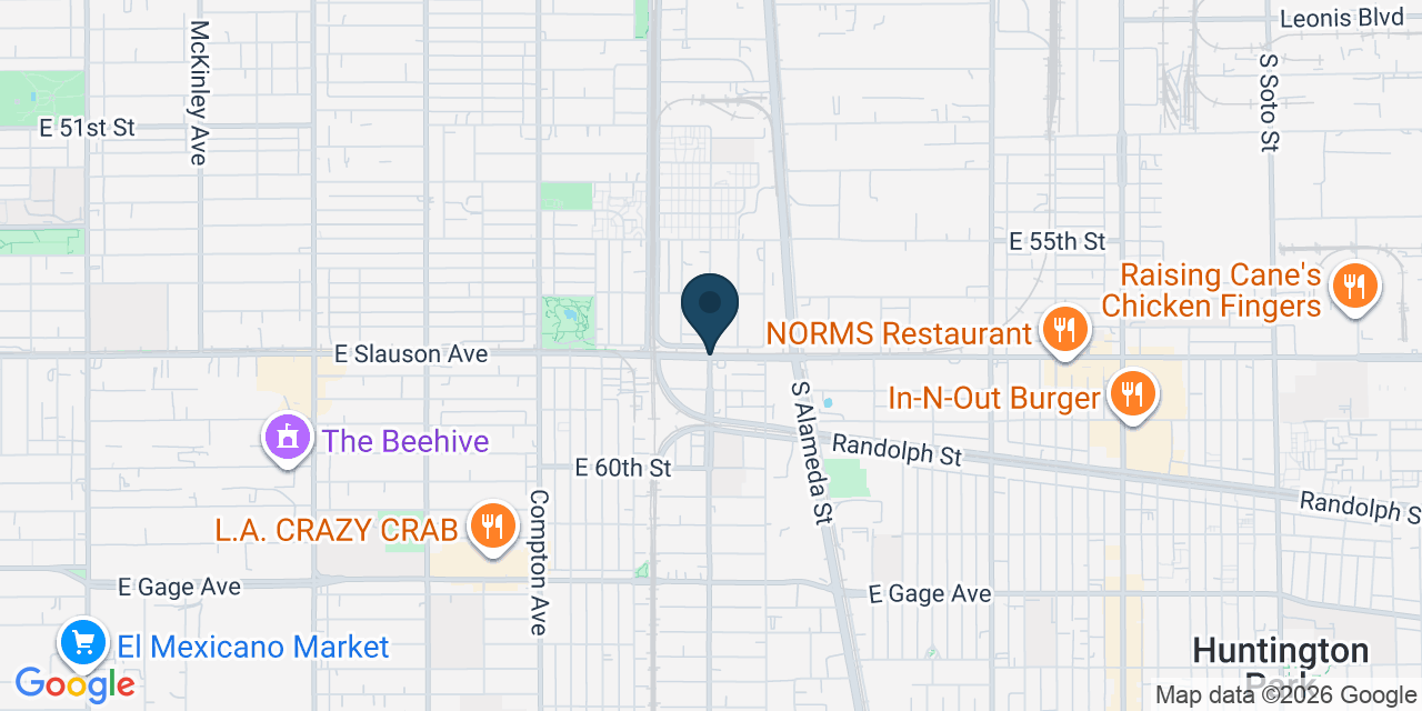 Map showing Florence-Graham, Los Angeles County, CA