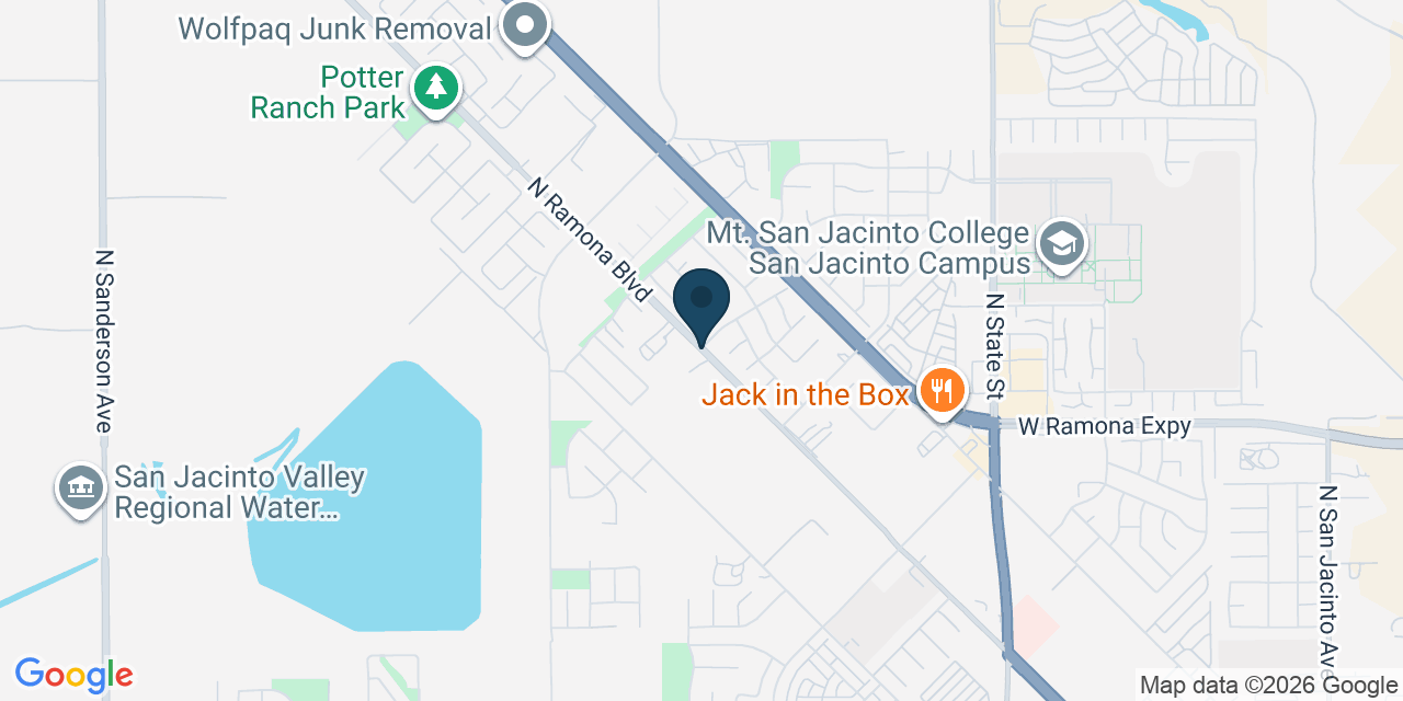 Map showing San Jacinto, Riverside County, CA