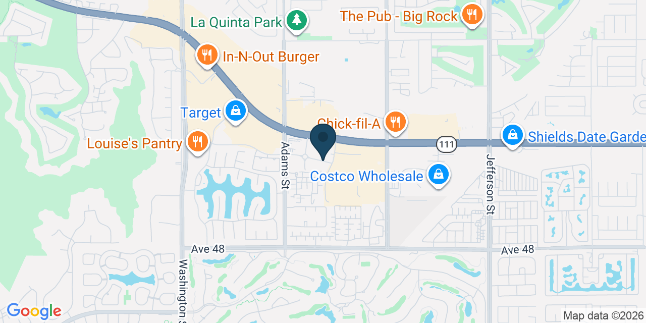 Map showing La Quinta, Riverside County, CA