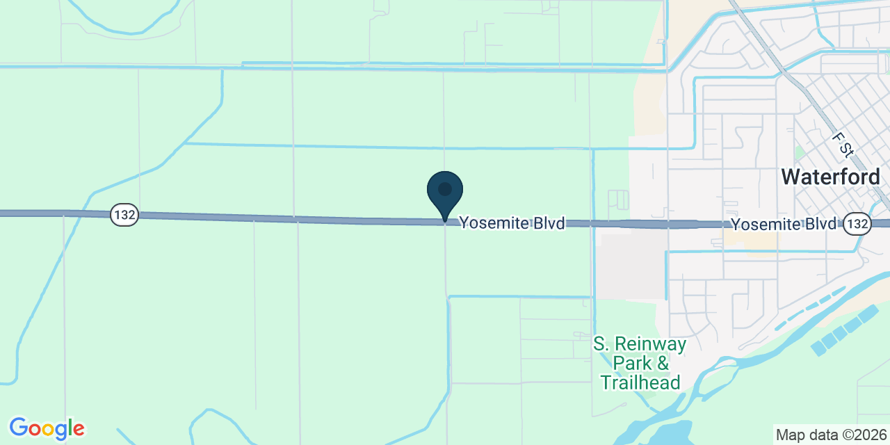 Map showing Stanislaus County, CA