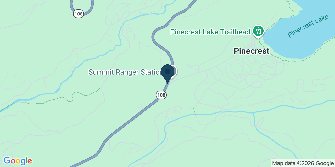 Map showing Tuolumne County, CA