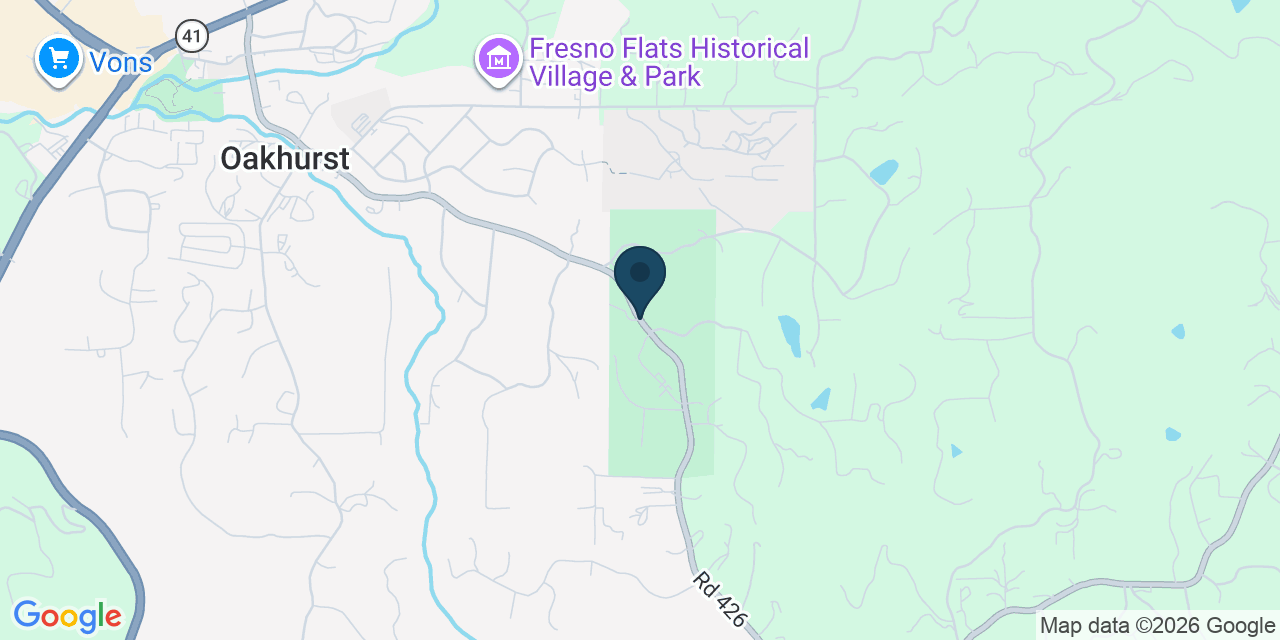 Map showing Oakhurst, Madera County, CA