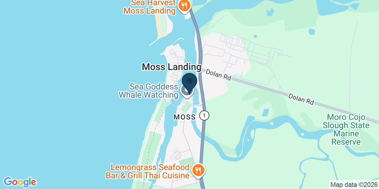 Map showing Moss Landing, Monterey County, CA