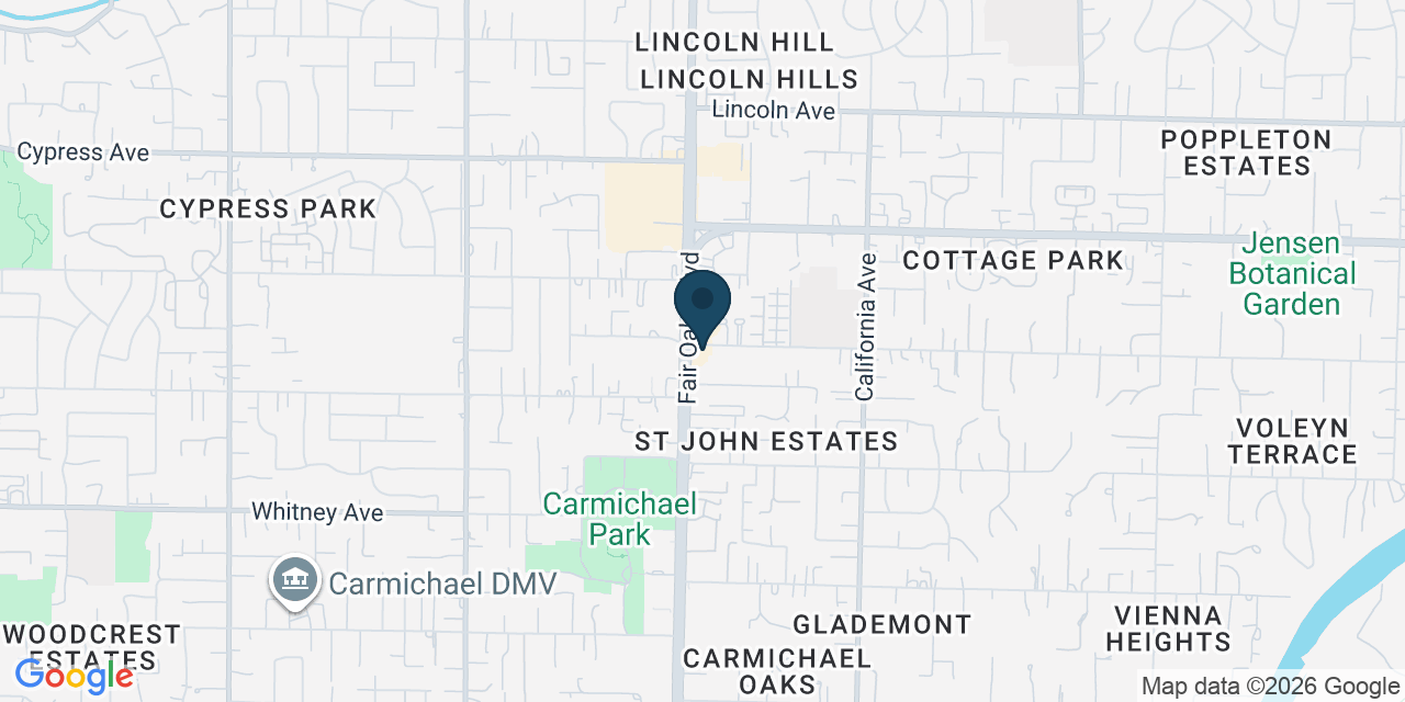 Map showing Carmichael, Sacramento County, CA