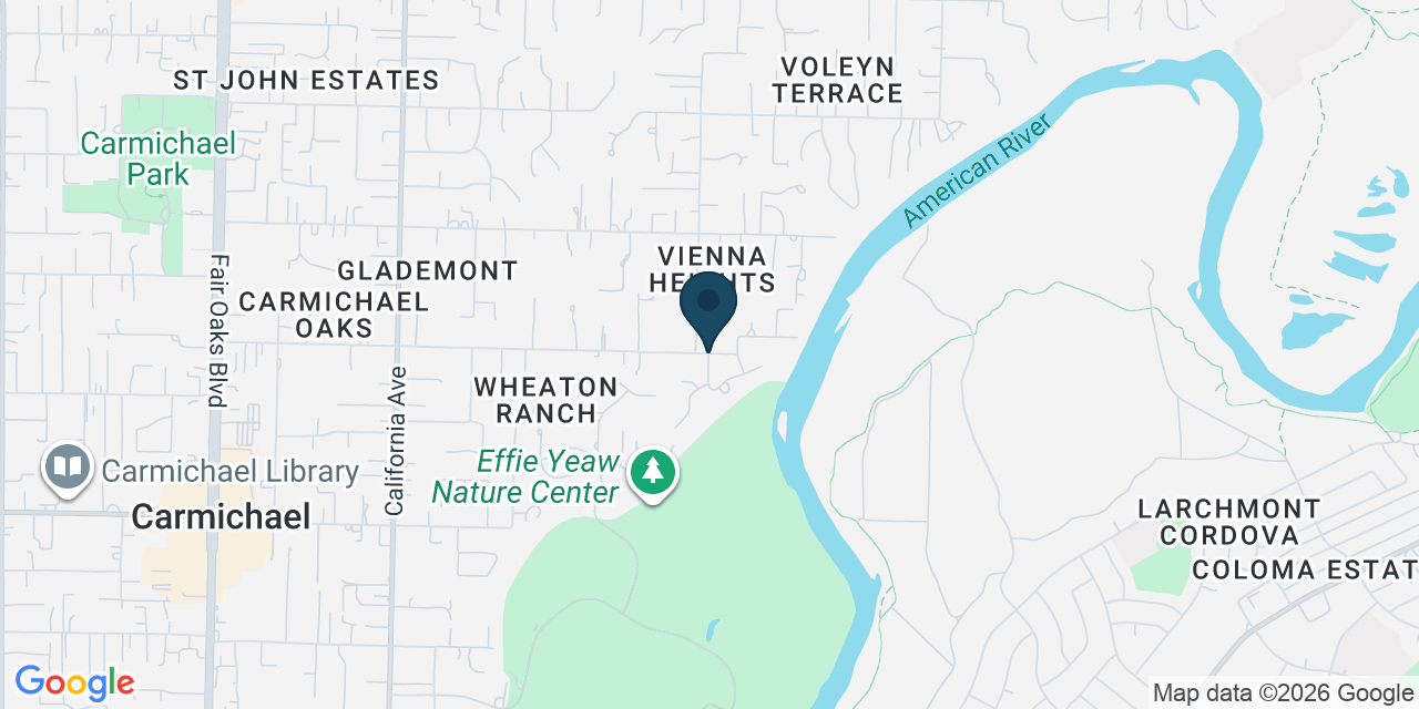 Map showing Carmichael, Sacramento County, CA