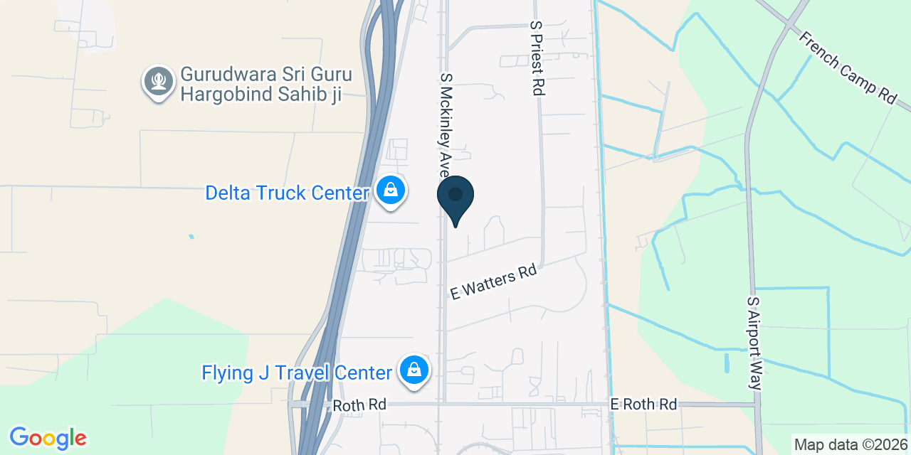 Map showing French Camp, San Joaquin County, CA