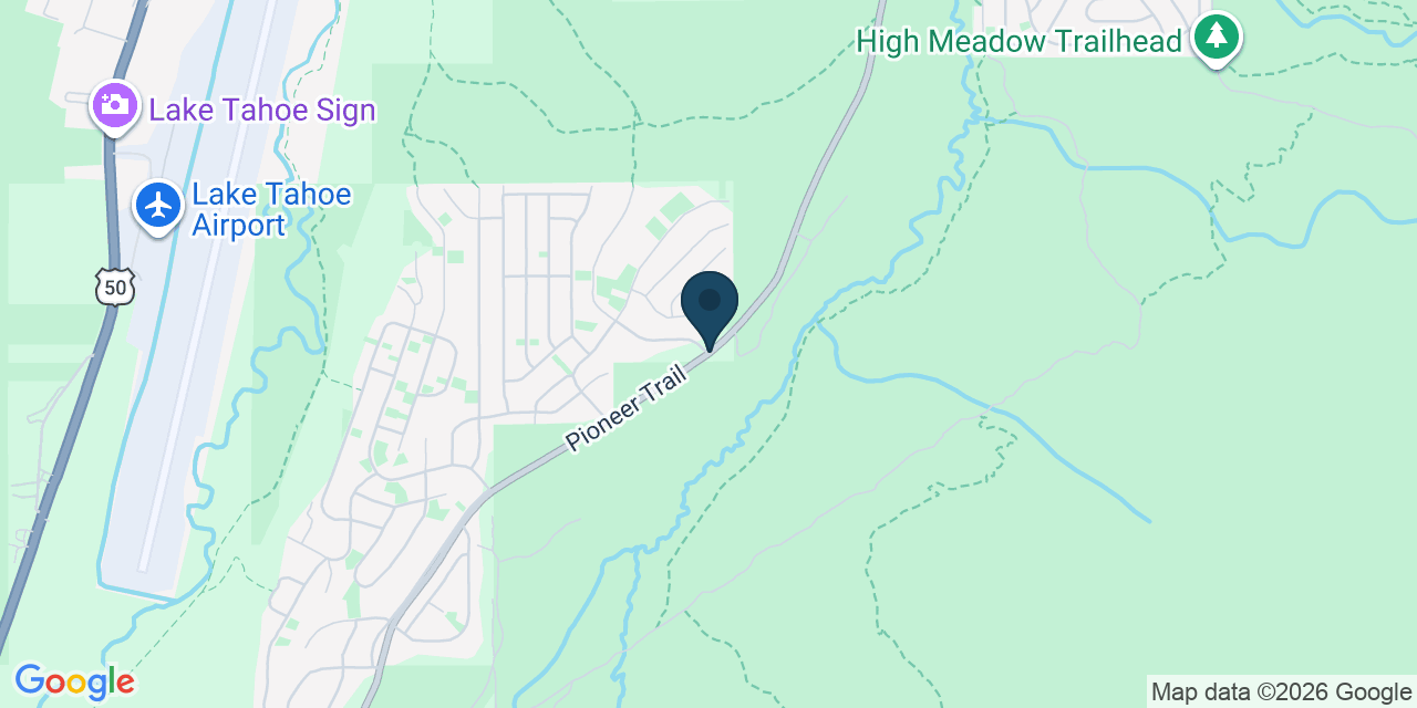 Map showing El Dorado County, CA