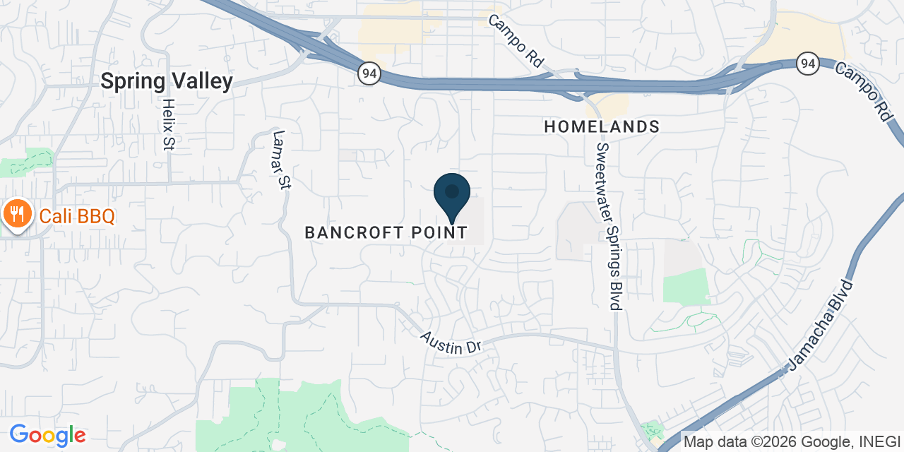 Map showing San Diego County, CA