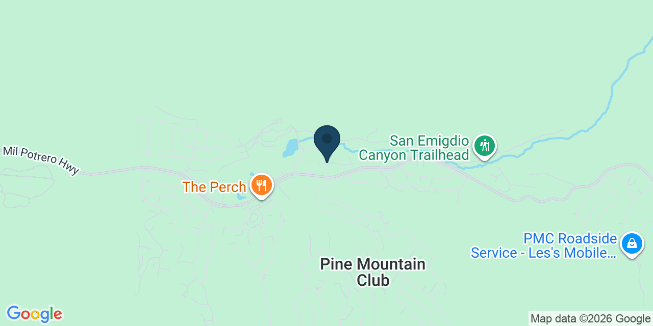 Map showing Pine Mountain Club, Kern County, CA