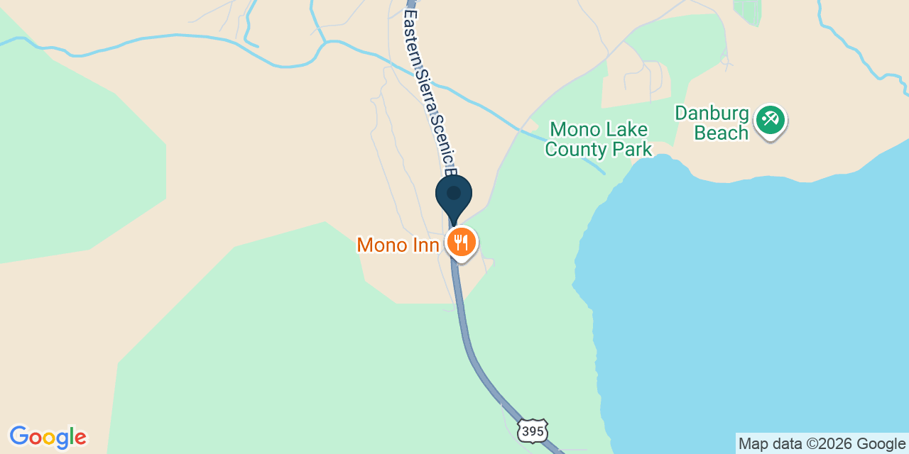 Map showing Mono City, Mono County, CA