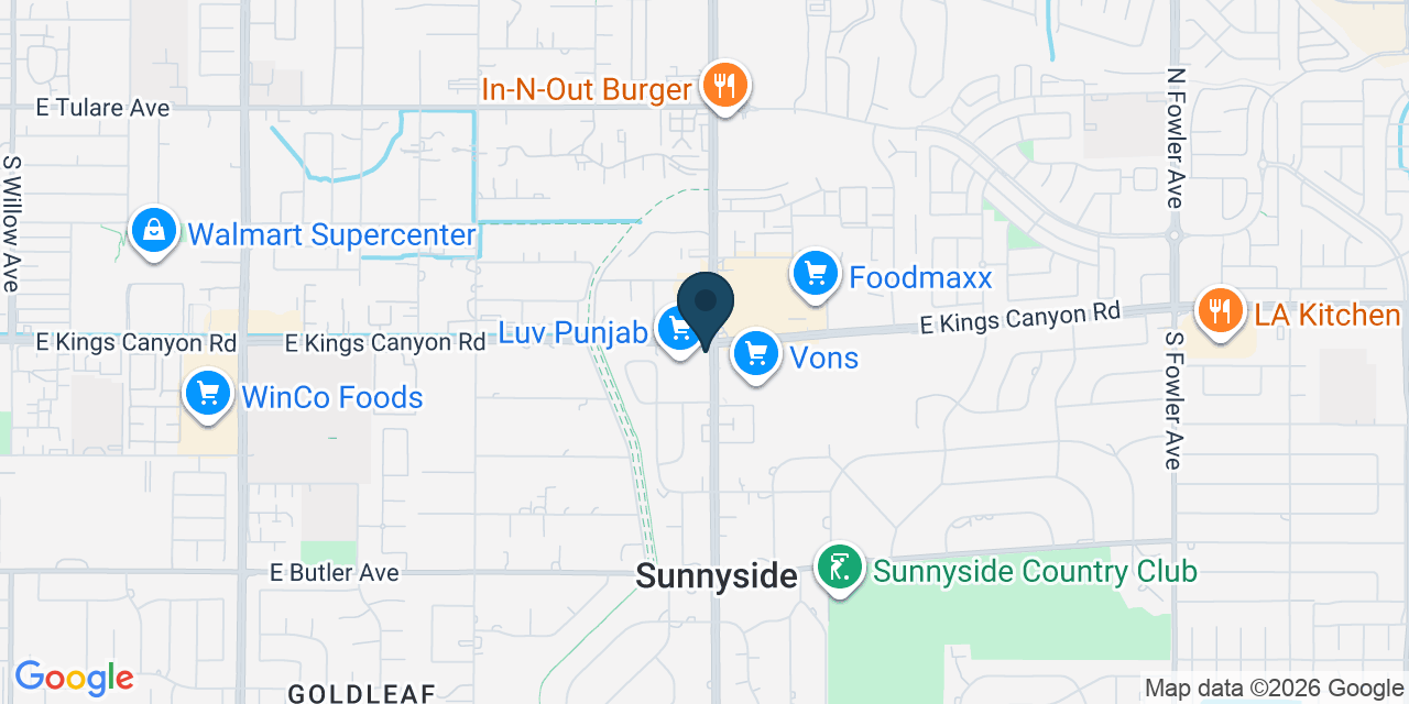 Map showing Fresno, Fresno County, CA