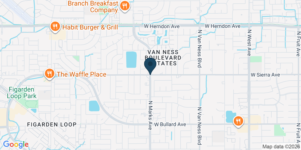 Map showing Fresno County, CA