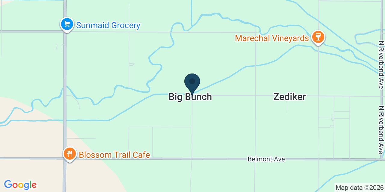 Map showing Fresno County, CA