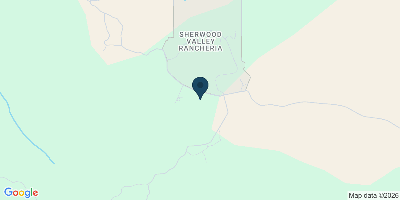 Map showing Willits, Mendocino County, CA