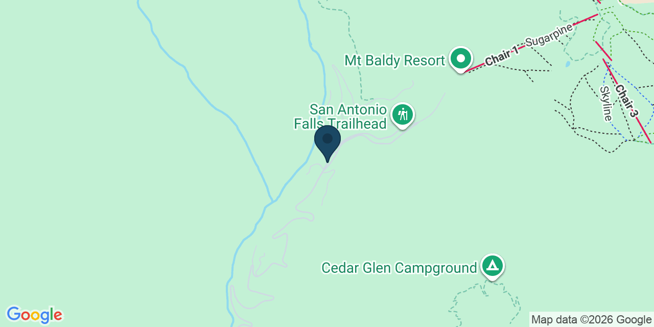 Map showing Mount Baldy, San Bernardino County, CA