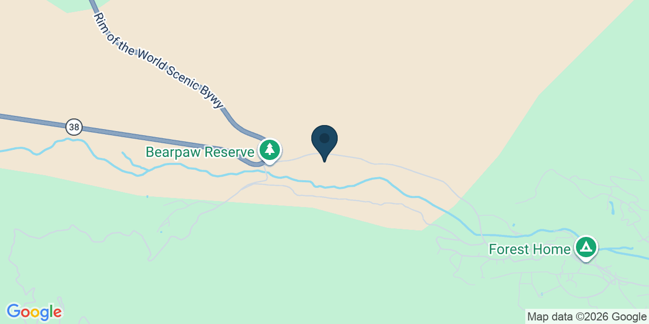 Map showing Forest Falls, San Bernardino County, CA