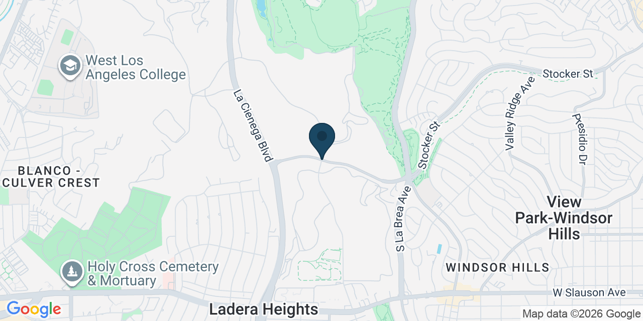 Map showing Ladera Heights, Los Angeles County, CA
