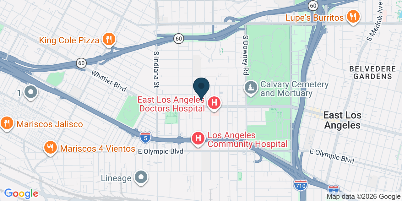 Map showing Los Angeles County, CA