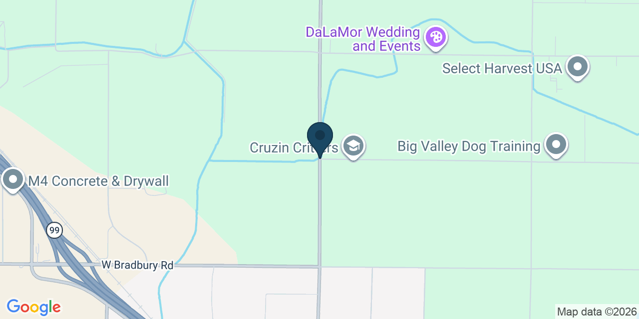Map showing Merced County, CA
