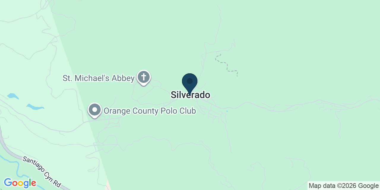 Map showing Silverado, Orange County, CA