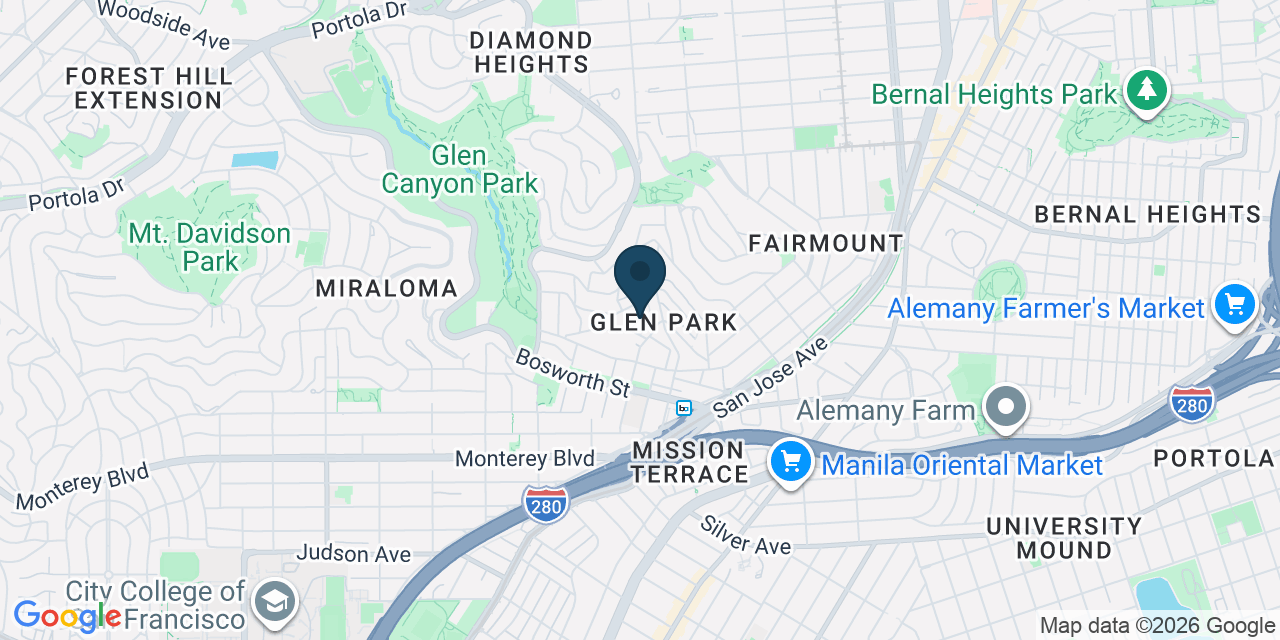 Map showing San Francisco, San Francisco County, CA