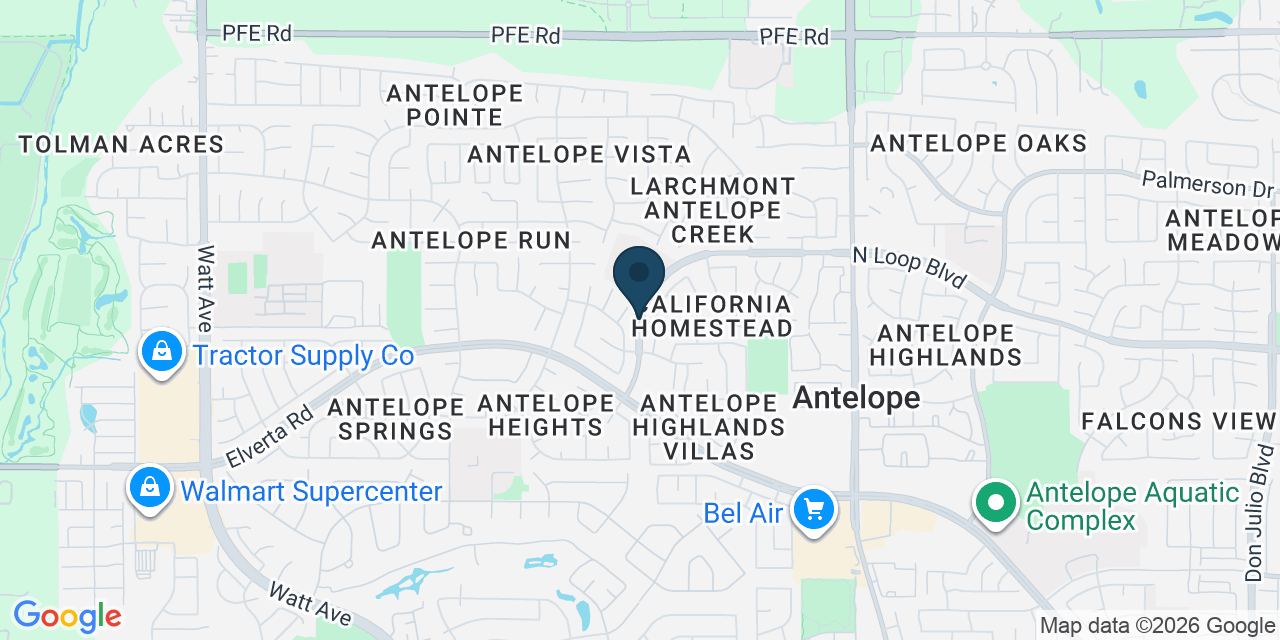 Map showing Antelope, Sacramento County, CA
