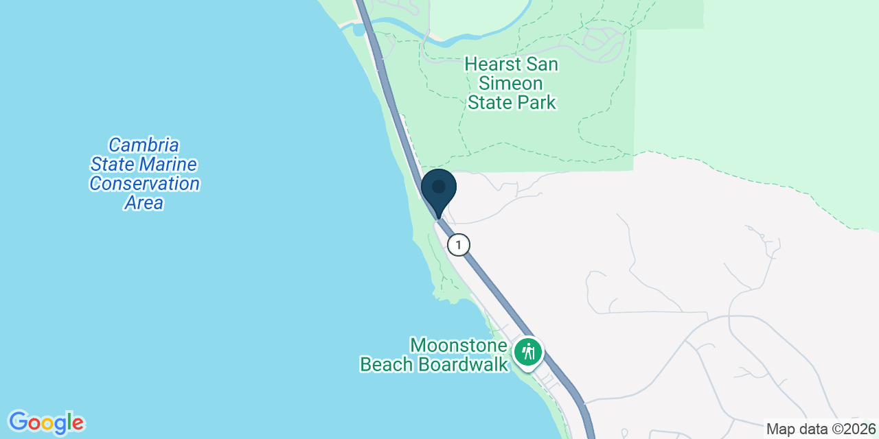 Map showing Cambria, San Luis Obispo County, CA
