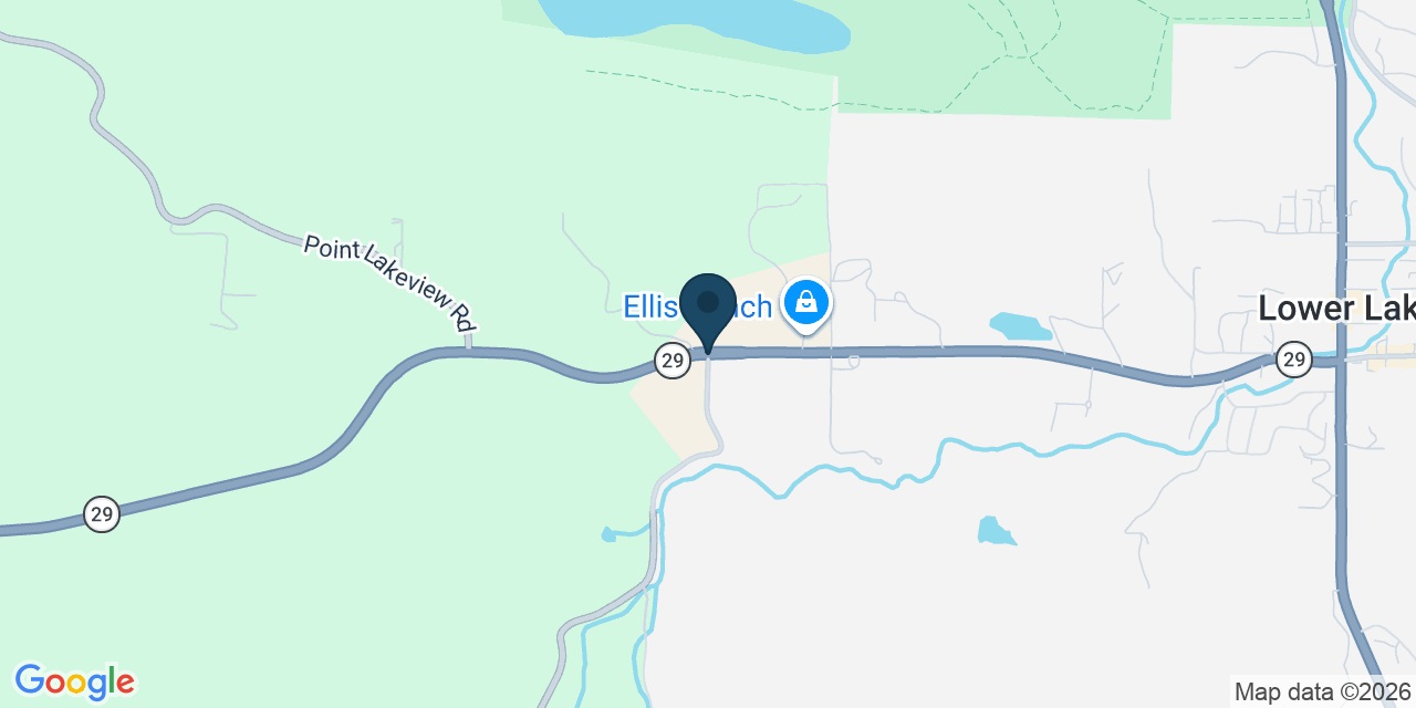 Map showing Lake County, CA