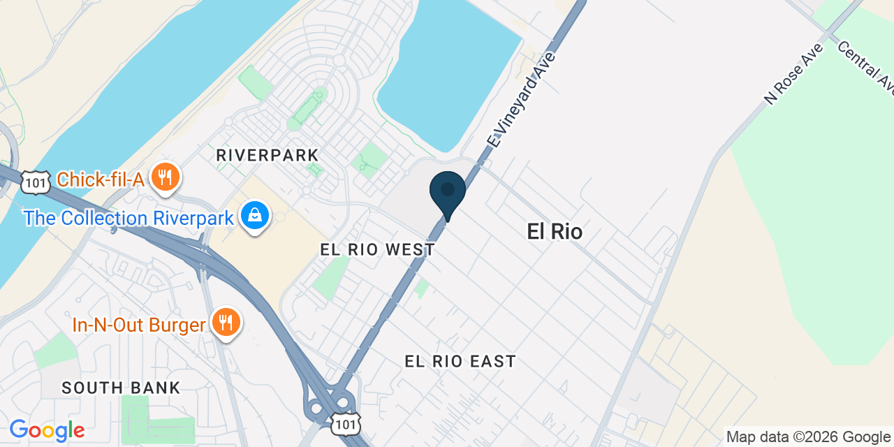 Map showing Oxnard, Ventura County, CA