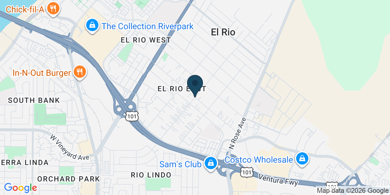 Map showing El Rio, Ventura County, CA