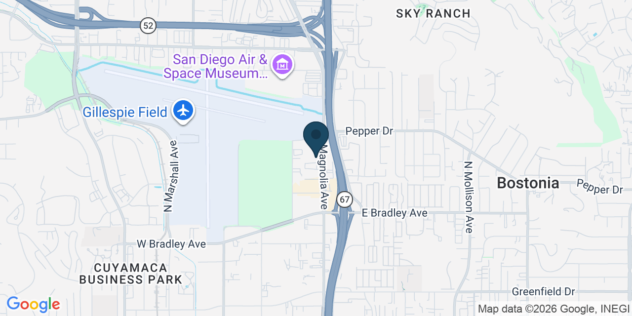 Map showing El Cajon, San Diego County, CA