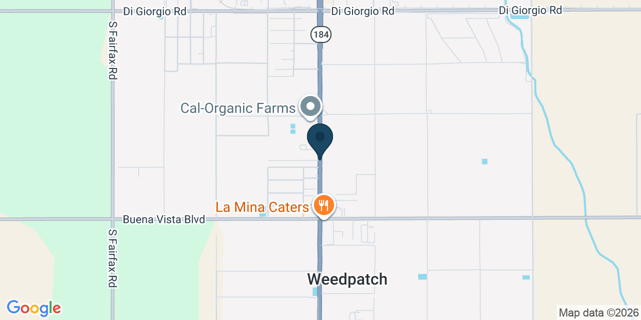 Map showing Weedpatch, Kern County, CA