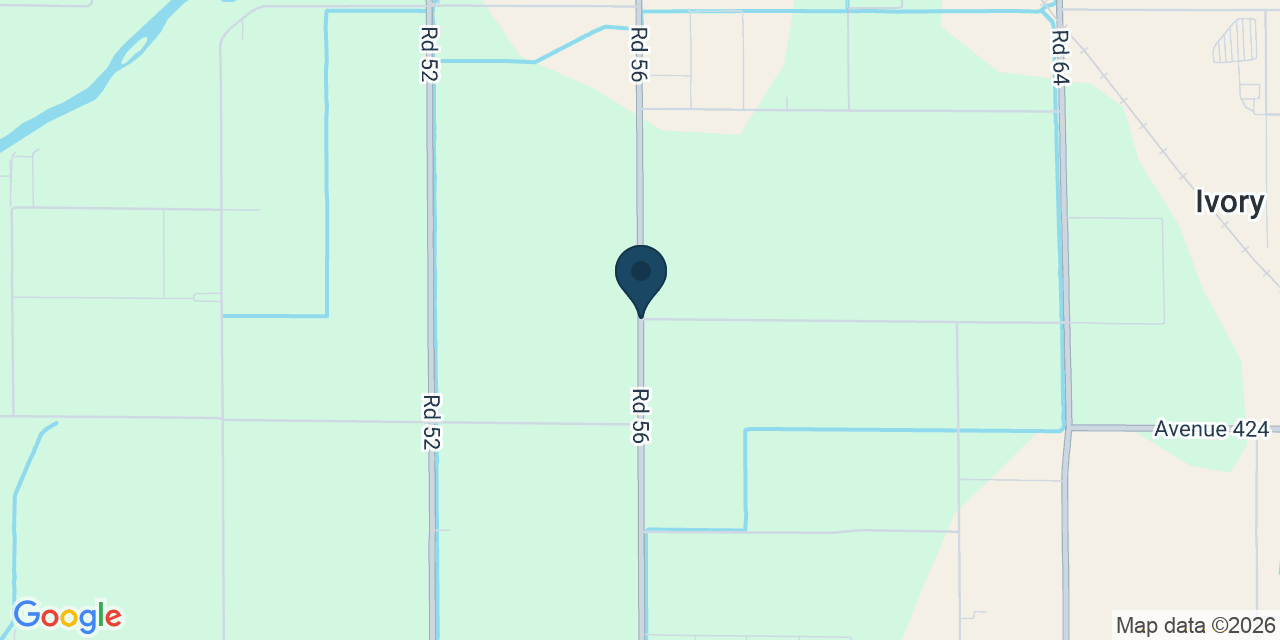 Map showing Tulare County, CA