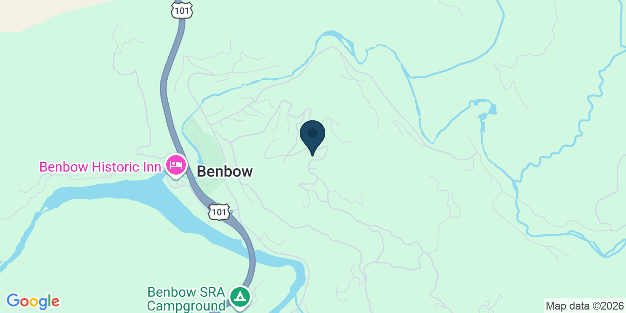 Map showing Garberville, Humboldt County, CA