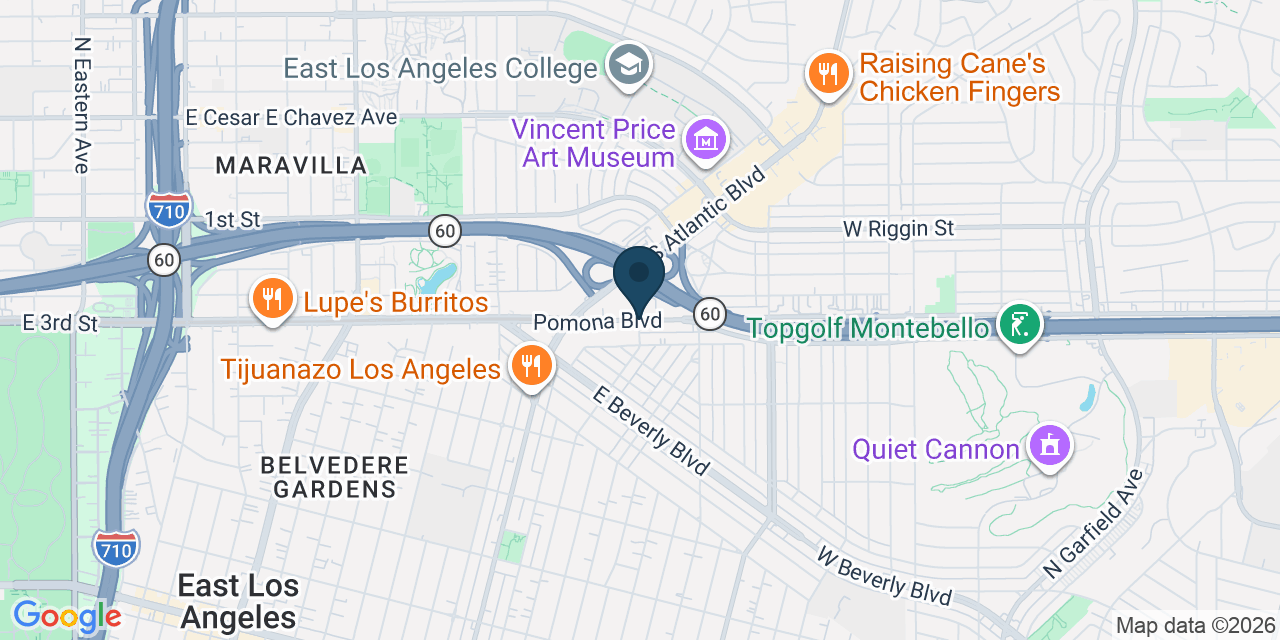 Map showing Los Angeles County, CA