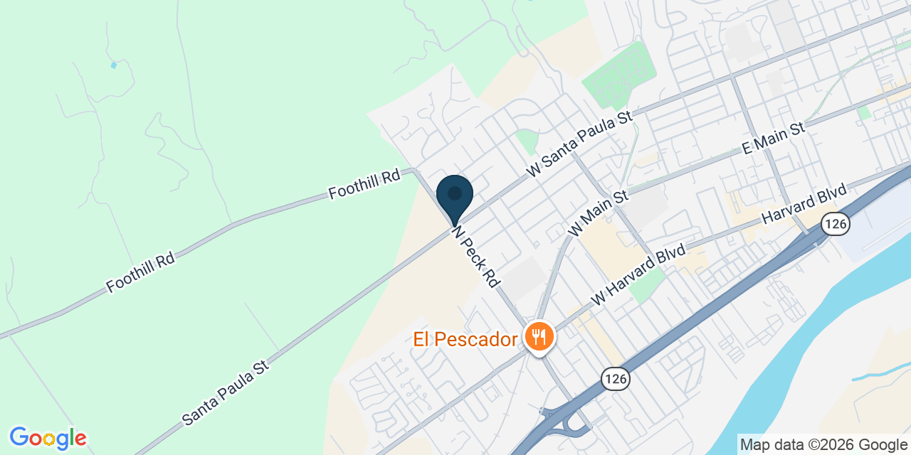 Map showing Santa Paula, Ventura County, CA