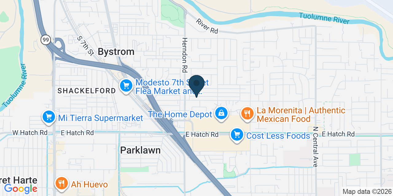 Map showing Modesto, Stanislaus County, CA