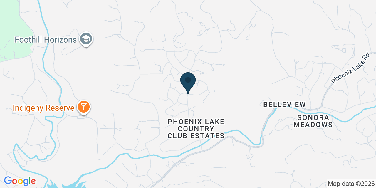 Map showing Phoenix Lake, Tuolumne County, CA